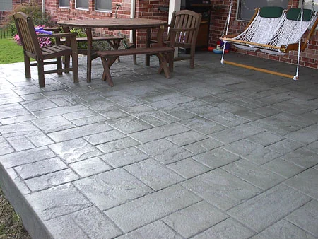 Decorative concrete patio