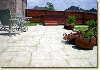 Decorative stamped concrete detail